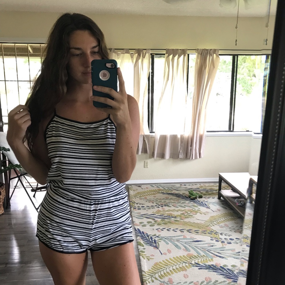 Black & white romper